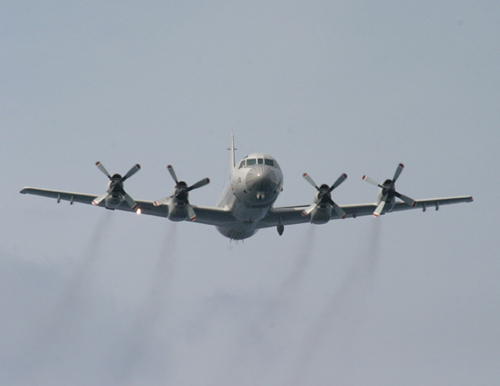 日本海上自衛隊P-3C反潛巡邏機.