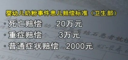 乳協回應08毒奶粉案賠償質疑 稱27萬患兒已獲賠